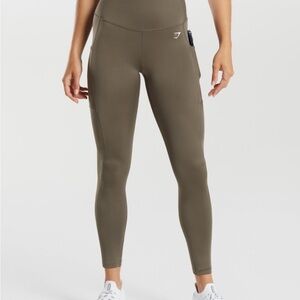 Gymshark Pocket Leggings - Camo Brown